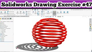 Solidworks Tutorial  47  Spring Ball design in Solidworks [upl. by Novonod]