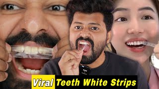 I tried Chinese Viral Teeth White Strips  Got Shocking Results  Shadhik Azeez [upl. by Almena]