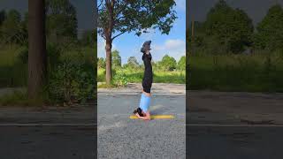 Sirsasana Headstand Leg Variation 👍💥 yogainspiration outdooryoga yogateacher [upl. by Balduin]