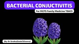 9BACTERIAL CONJUCTIVITISMCPS FAMILY MEDICINE TOACS IN URDU [upl. by Faubion]