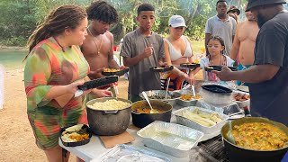 Jamaican Cooking Show Real Country Living Outdoor Cooking 🇺🇸amp🇯🇲 Link up MUST WATCH [upl. by Yoko462]