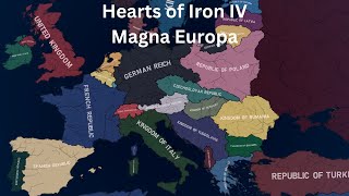 Magna Europa Timelapse  HOI4 Timelapse [upl. by Arebma]