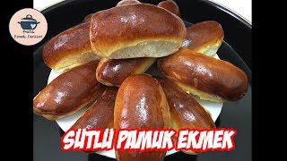 Sütlü Pamuk Ekmek Tarifi  Pamuk Ekmek Nasıl Yapılır [upl. by Adnoma]