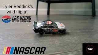 Tyler Reddicks strange flip at Las Vegas  NASCAR StopMotion Recreation [upl. by Adeirf]