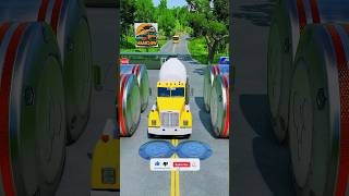 MixColorSuperLongCityBuseDoubleFlatbedBeamNGDrive 48 shortvideo shortsfeed shortsviral [upl. by Jerry]