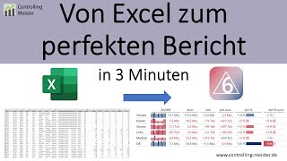 Von der Excel Tabelle zum perfekten Controlling Bericht in 3 Minuten [upl. by Allegna758]