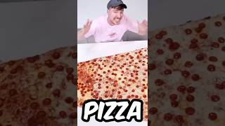 Itnaa bada pizza 🍕 😍 pizza mrbeast food shorts reaction [upl. by Kcirrad]