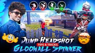 NEW JUMP HEADSHOT  QUICK SPINNER GLOOWALL TOP3 TIPS amp TRICKS 😱 IN TELUGU  TPG SIDHU [upl. by Obelia304]