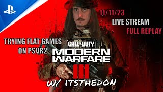 MW3 on PSVR2  Trying Flat Games on Playstation VR 2  Modern Warfare 3 Gameplay [upl. by Ahsitruc177]