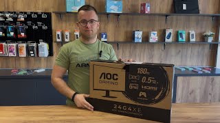 AOC Gaming monitor 24G4XE  odlican odnos cijene i kvalitete [upl. by Atineg374]