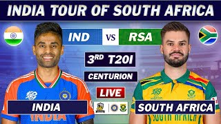 INDIA vs SOUTH AFRICA 3rd T20 Match LIVE COMMENTARY  IND vs SA T20 MATCH LIVE  SA BAT [upl. by Parsaye]