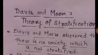 Davis and Moores Theory of Stratification [upl. by Eirrod238]