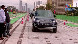 President Uhuru Kenyatta drives Range Rover on Nairobi Expressway [upl. by Abra]