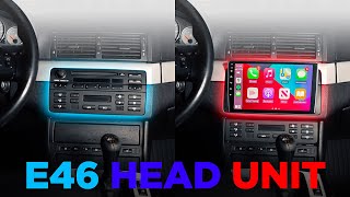 NEW E46 CARPLAY HEADUNIT  Unboxing  Install  Features  E46A12S  EASY Plug and Play Tutorial [upl. by Loleta79]