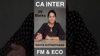 CA INTER  FM amp ECO  RESULTS  NOV 23  69 MARKS [upl. by Jaban768]