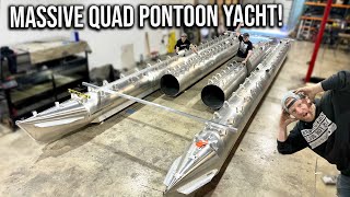 QuadTune Pontoon Yacht Build  Welding Massive Pontoons for Our Biggest Project Yet [upl. by Ettenyar]