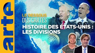 ÉtatsUnis  histoire dune société divisée  Une leçon de géopolitique du Dessous des cartes  ARTE [upl. by Aihseuqal]