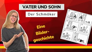 🌍 Day 180  Bildergeschichte Vater und Sohn  quotDer Schmökerquot  A2  German to Go [upl. by Strong]