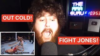 THE MMA GURU REACTS TO TOM ASPINALL KNOCKOUT SERGEI PAVLOVICH OUT COLD AT UFC 295 [upl. by Rohclem276]