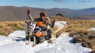 KTM 1290 Super Adventure R vs SPRING SNOW lost footage  Chris Birch [upl. by Eimile]