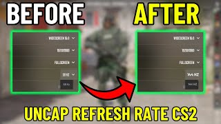 How To Set CS2 in 75 hz  144 hz  Uncap Your Refresh Rate in CS2 [upl. by Doble]