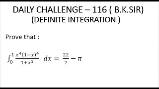 DC116 INTEGRATE lim x0 to x1  x41x41x2 dx [upl. by Blount145]