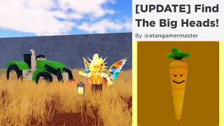 Tutorial How To Get Carrot Bighead in Find The Big Heads by etangamermaster [upl. by Narahs]