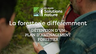 En mode Solutions nature  La foresterie différemment le plan daménagement forestier [upl. by Seugirdor]