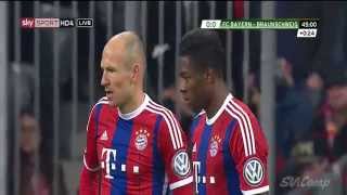 David Alaba Amazing Freekick vs Braunschweig [upl. by Eelime282]