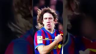 El eterno capitán Carles Puyol  Detuvo un balón con el escudo [upl. by Nohtahoj]