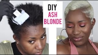 DIY Ash Blonde Hair Color tutorial [upl. by Atnahsa813]