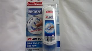 HOW TO REMOVE MOLD FROM BATH SINK WITH RENEW SILICONE SEALANT BY UNIBOND [upl. by Lateehs]