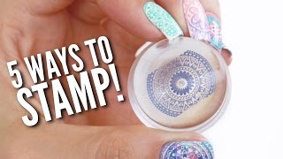 5 Different Ways To Use A Nail Stamper [upl. by Imehon]