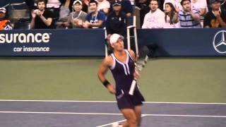 Sam Stosur  Match VS Dementieva in the Stadium of New York [upl. by Esirehs155]