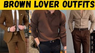 BROWN OUTFITS FOR MEN  M STYLE [upl. by Asyal586]