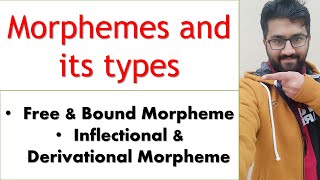 Morpheme and Its Types  Free and Bound Morpheme  Inflectional and Derivational Morpheme [upl. by Wina]