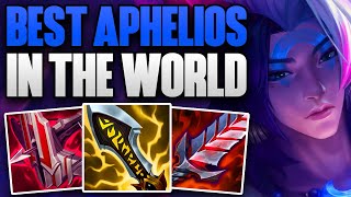 RANK 1 APHELIOS IN THE WORLD CARRIES WITH BUFFED APHELIOS  CHALLENGER APHELIOS ADC GAMEPLAY  S14 [upl. by Atteuqahs]