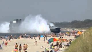 Super Russian landerZubr Project 12322 landed the crowded beach [upl. by Peursem]