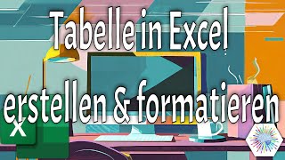 Tabelle einfügen und formatieren für Kassenbuch Haushaltsbuch etc in Excel [upl. by Rolyak]