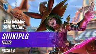 DPSHEALER 149K DAMAGE 364K HEALING SNIKIPLG REI PALADINS COMPETITIVE NEW PATCH 66 FOCUS [upl. by Nelon]