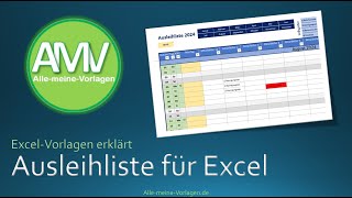 Excel Vorlage Ausleihliste [upl. by Benedetto]