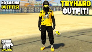 GTA 5 ONLINE NEW BLACK JOGGERS RIPPED SHIRT GLITCH TRYHARD MODDED OUTFIT 169 NO TRANSFER GLITCH [upl. by Ignatia]