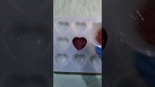 DIY Resin Art heart shape with rose petal resinart howtomakeresinkeychain myhandmade [upl. by Nevets]