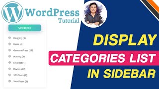 How to Add Categories in WordPress Sidebar  How to Add Categories Widget in WordPress Blog Page [upl. by Ydnar]