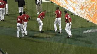 Clemson Baseball vs Davidson Rain Delay Antics [upl. by Luhey544]