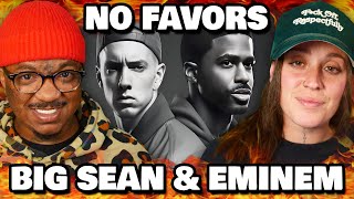 THE RHYME SCHEMES  Big Sean amp Eminem  NO FAVORS  Reaction [upl. by Elleval273]