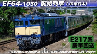 E217系配給列車 EF641030牽引 中央線（鳥沢）  JR EF641030 with E217 out of service train JR Chuo Line Torisawa [upl. by Addiel]