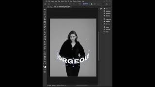 Typography portrait effect in Photoshop photoediting typographyeffect photoshopedit [upl. by Brucie]