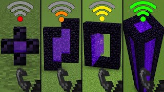 nether portals with different WiFi in Minecraft [upl. by Geer]