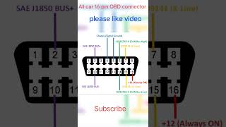 16 PIN OBD CONNECTOR WIRING DIGRAM [upl. by Det]